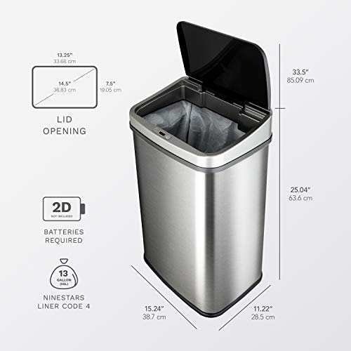 13 Gal Motion Sensor Trash Can U86524