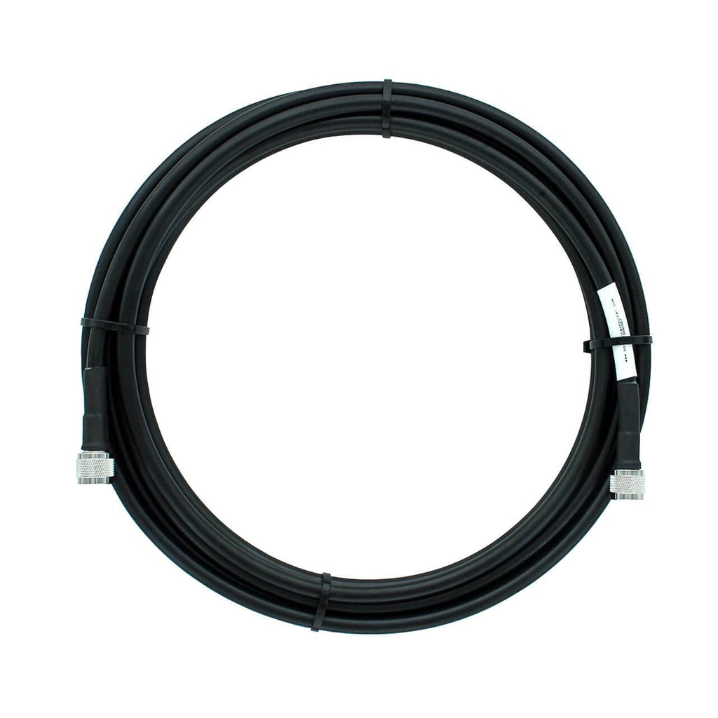 50-ohm N-Male to N-Male Black Coax Cable 60ft N34241
