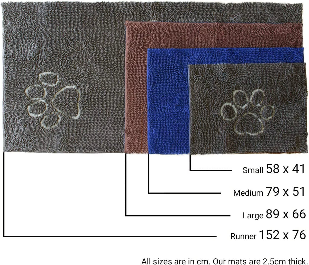 Black Microfiber Doormat 23x16 T1438