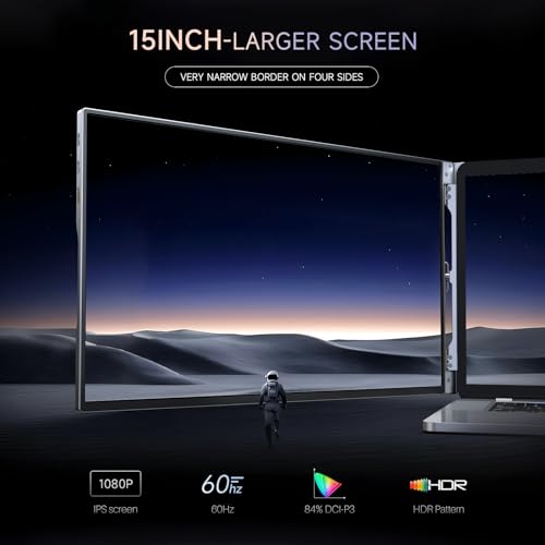 16inch Triple Portable Monitor Aluminum Alloy 1200P with HDMI & USB-C Ports R781