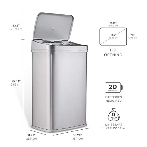 13 Gal Motion Sensor Trash Can U86524