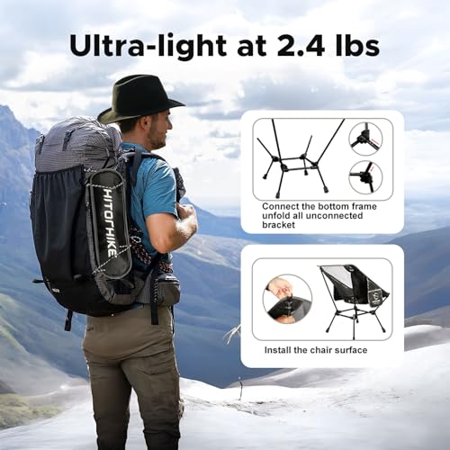 Compact Ultralight Camping Chair with Carry Bag B4120