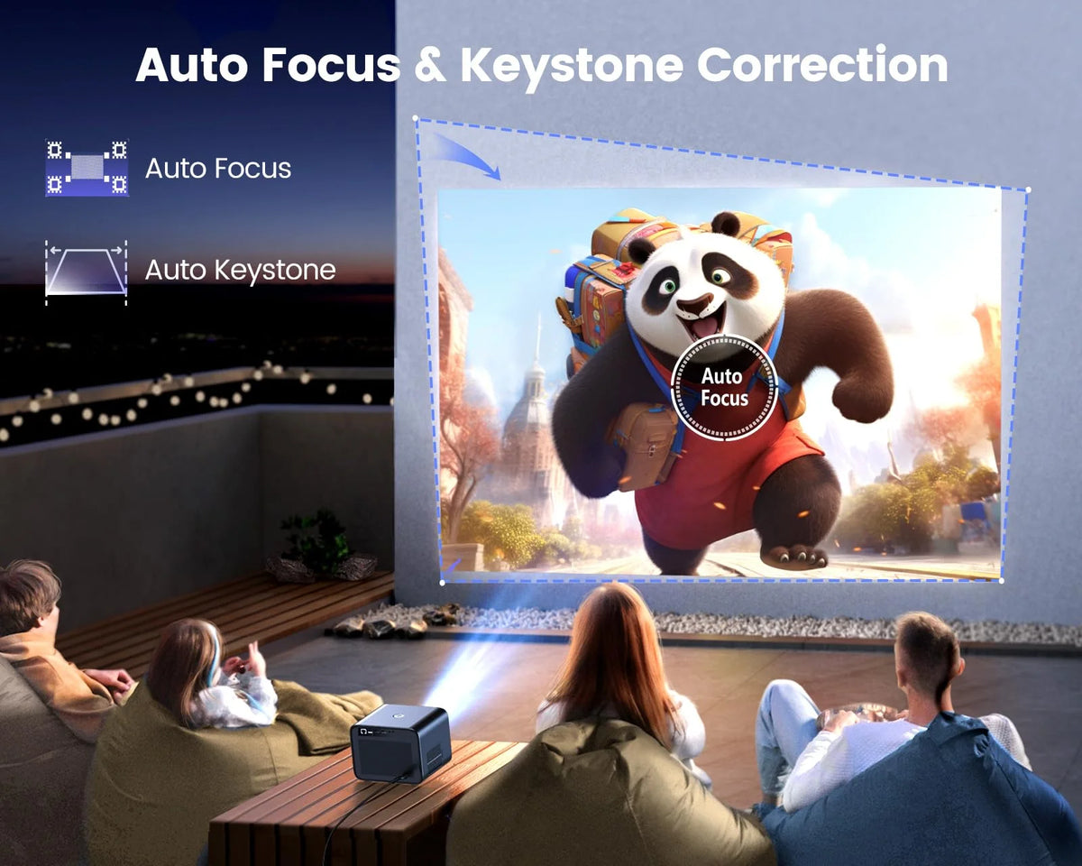 4K Wifi Bluetooth Projector with Auto Focus/Keystone A3888