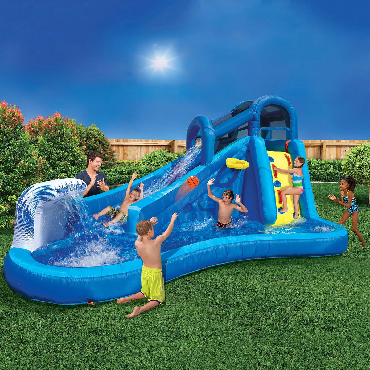 Inflatable Outdoor Backyard Water Slide Splash Toy J535