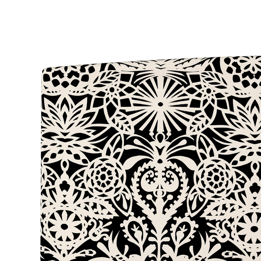 Upholstered Headboard Black White O123