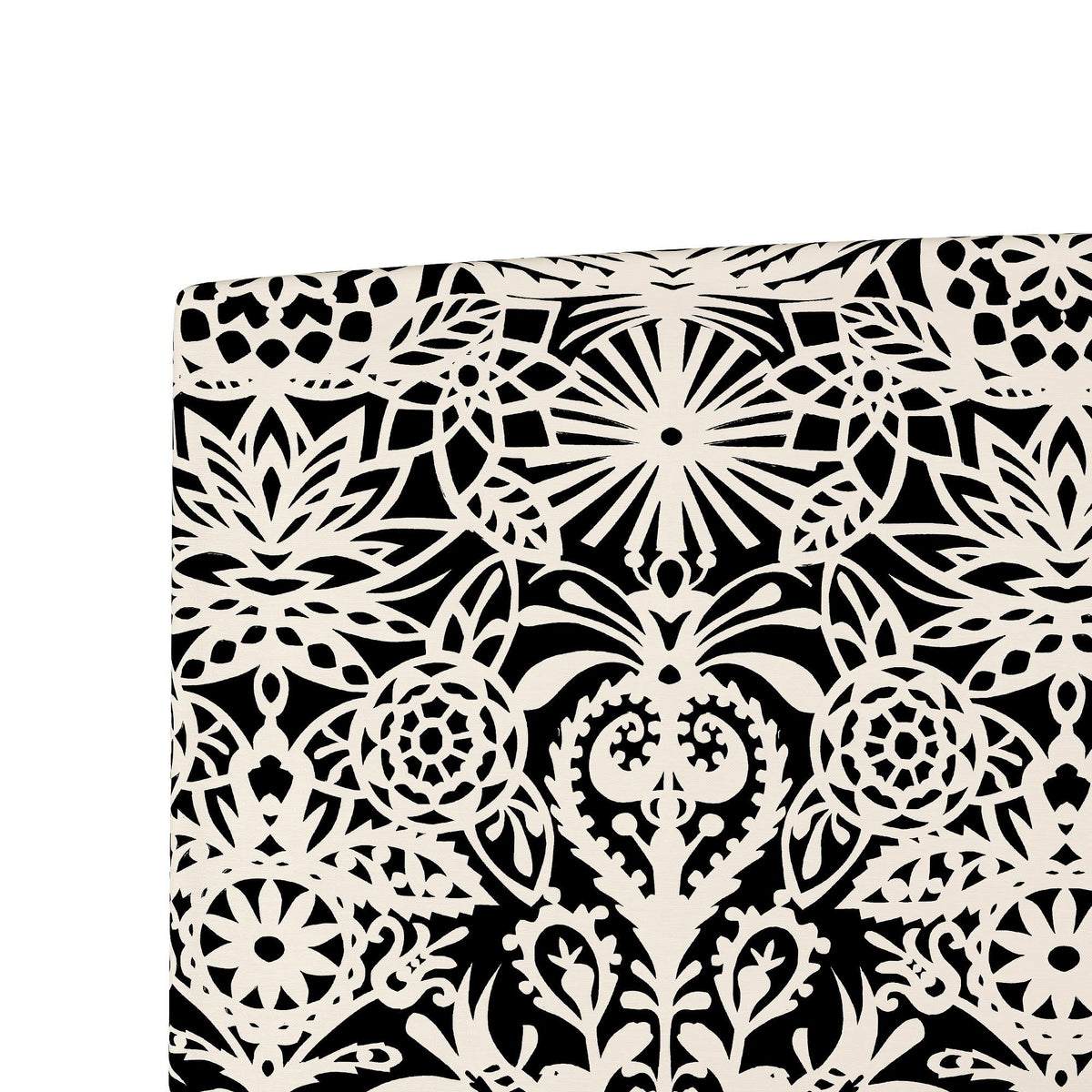 Upholstered Headboard Black White O123