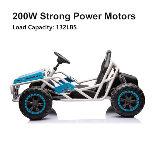 Blue Electric Go Kart with Metal Frame S73322