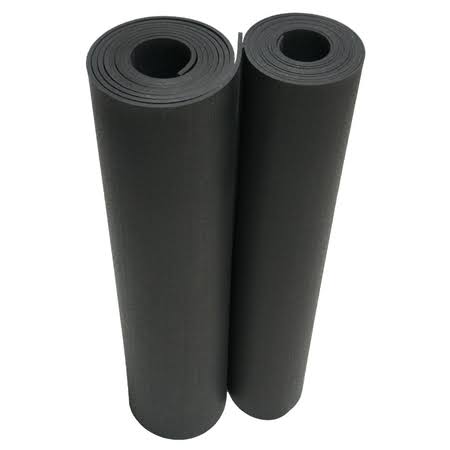 Black 1/4x22 Thick x 4ft Width x 8ft Length Rubber Sheet I5188