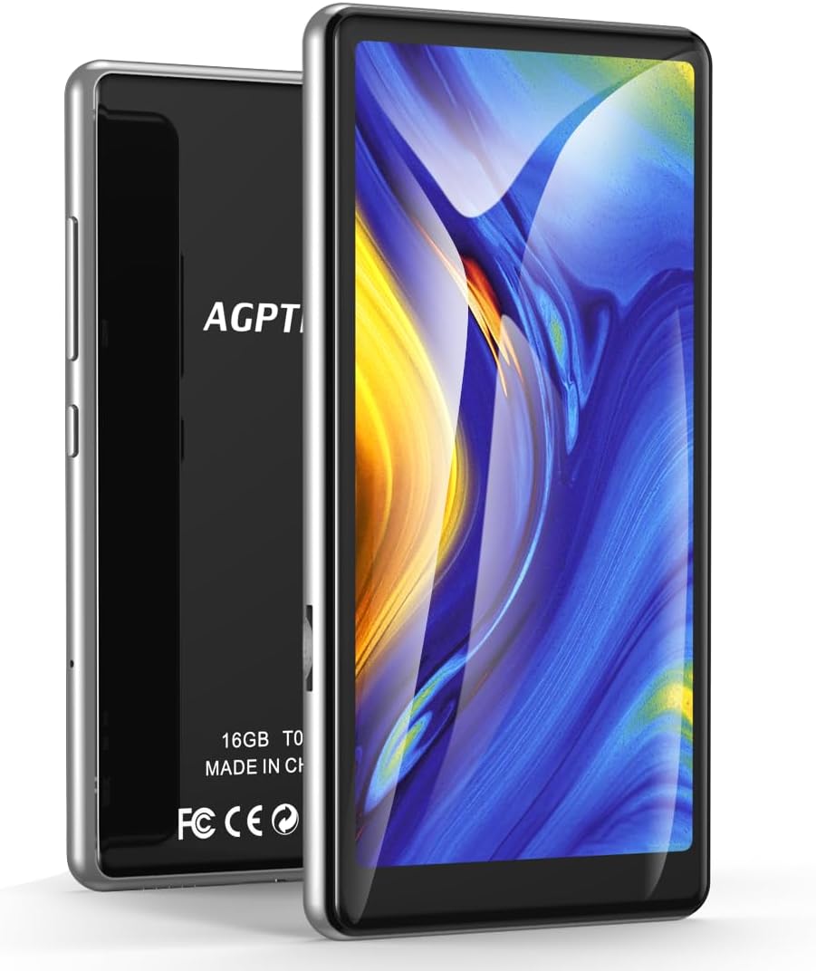 5 inch MP3 Player with Bluetooth and WiFi, Full Touch Screen 16GB MP4 Player with Speaker, FM Radio I164