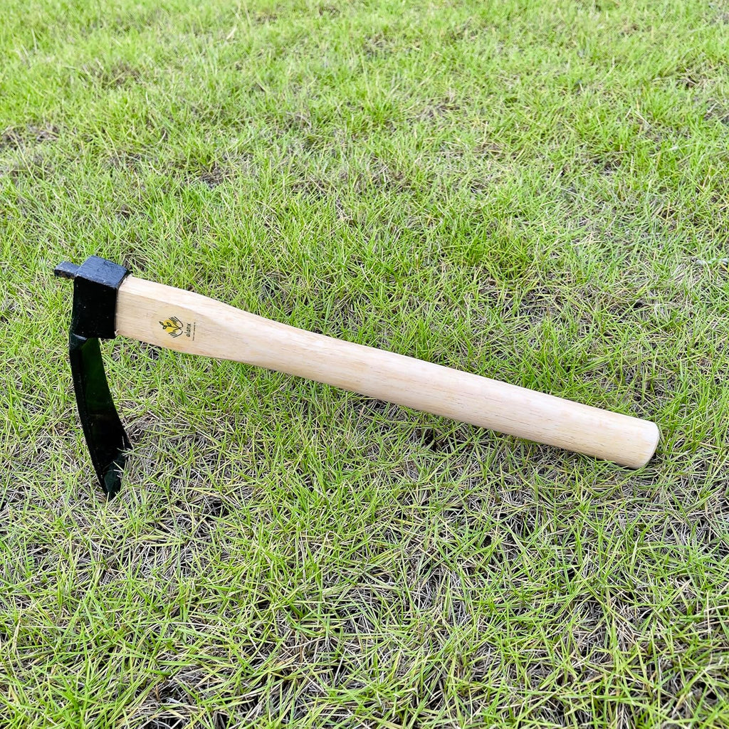 14 Inch Wide Japanese Carbon Steel Garden Hoe with Oak Wooden Handle M151910