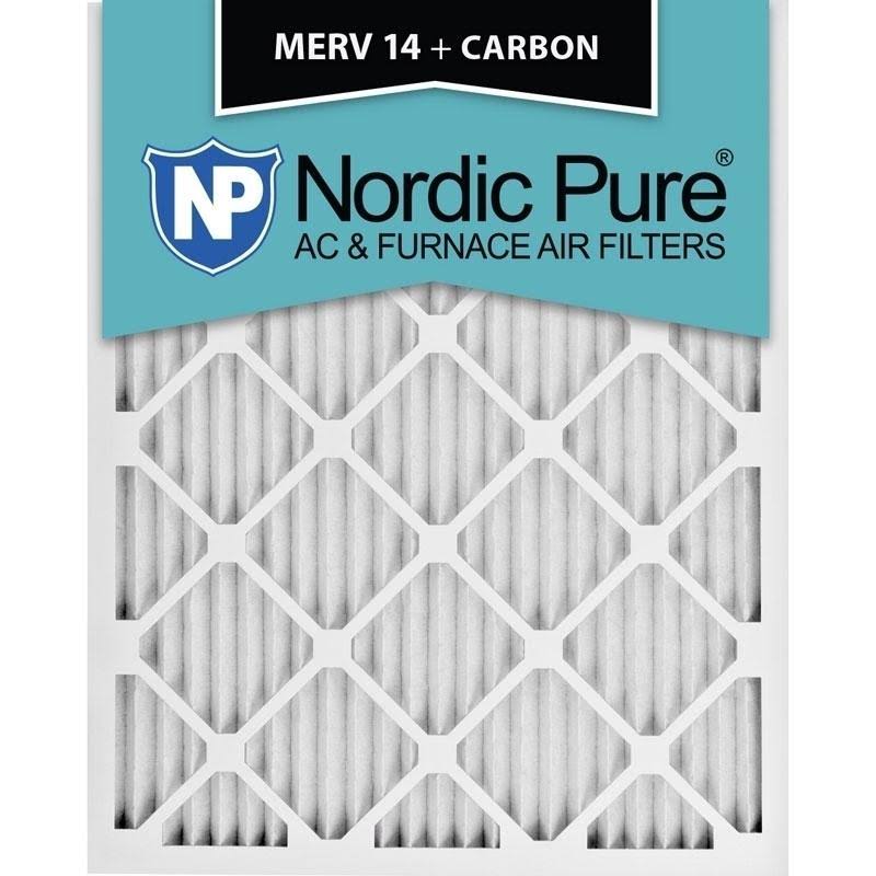 12x25x1 MERV 14 Carbon AC Furnace Filters Qty 12 A2857