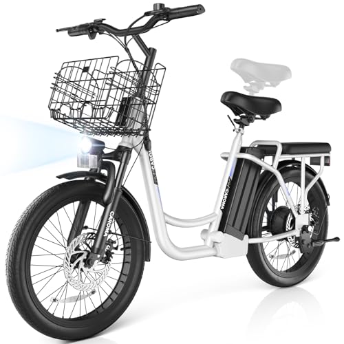 1200W Electric Scooter with Seat, 20" Fat Tire, 48V Removable Battery F4707