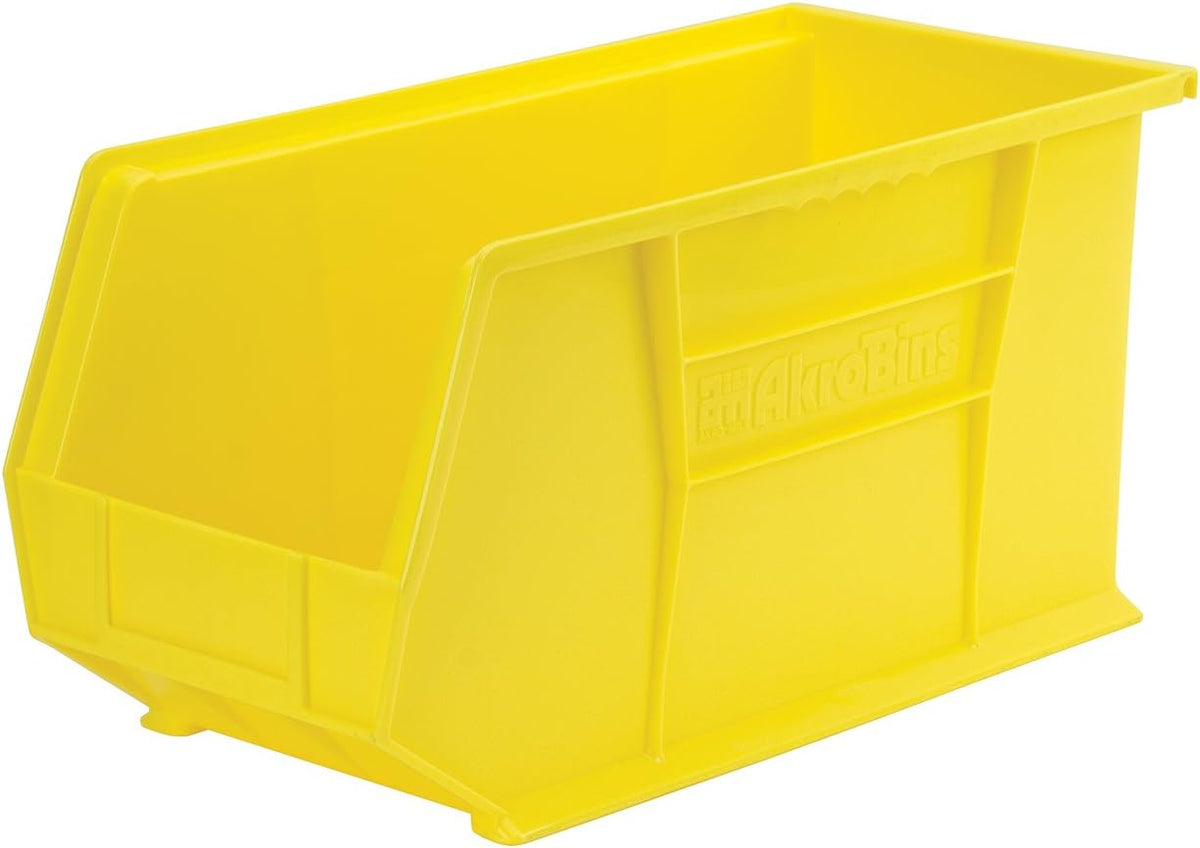 Yellow Plastic Storage Bin Hanging Stacking Containers 6-Pack R106