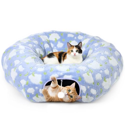 Christmas Cat Tunnel with 2 Interactive Balls F947