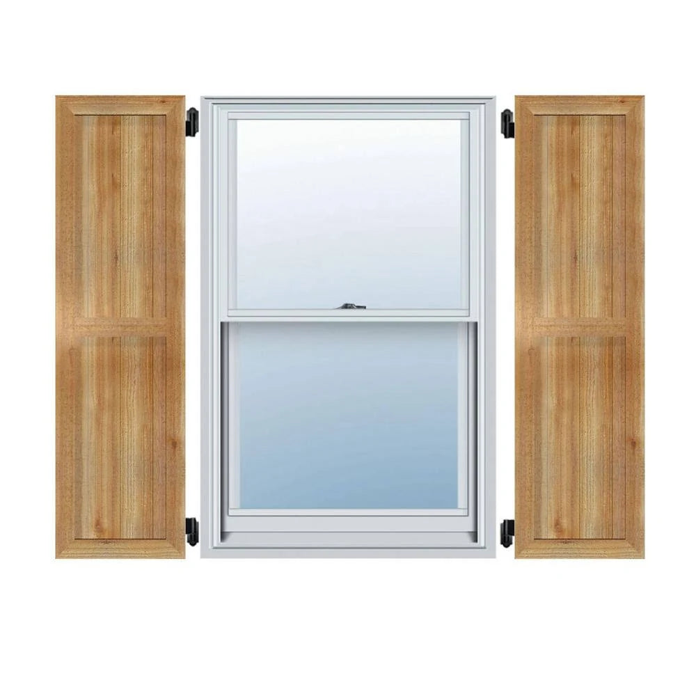 Framed Board-n-Batten Shutters, Rough Sawn Western Red Cedar (Per Pair) P962256