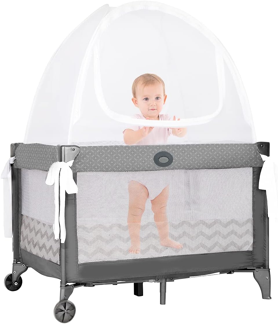 See Through Mesh Pop Up Crib Tent B382