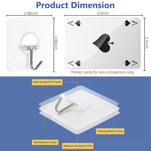 Heavy Duty Self Adhesive Waterproof Hooks 12 Pack D26537