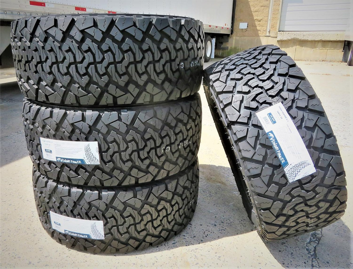 Set of 4 All-Terrain Mud Light Truck Radial Tires 35X12.50R17LT Load Range E 10-Ply BSW M667