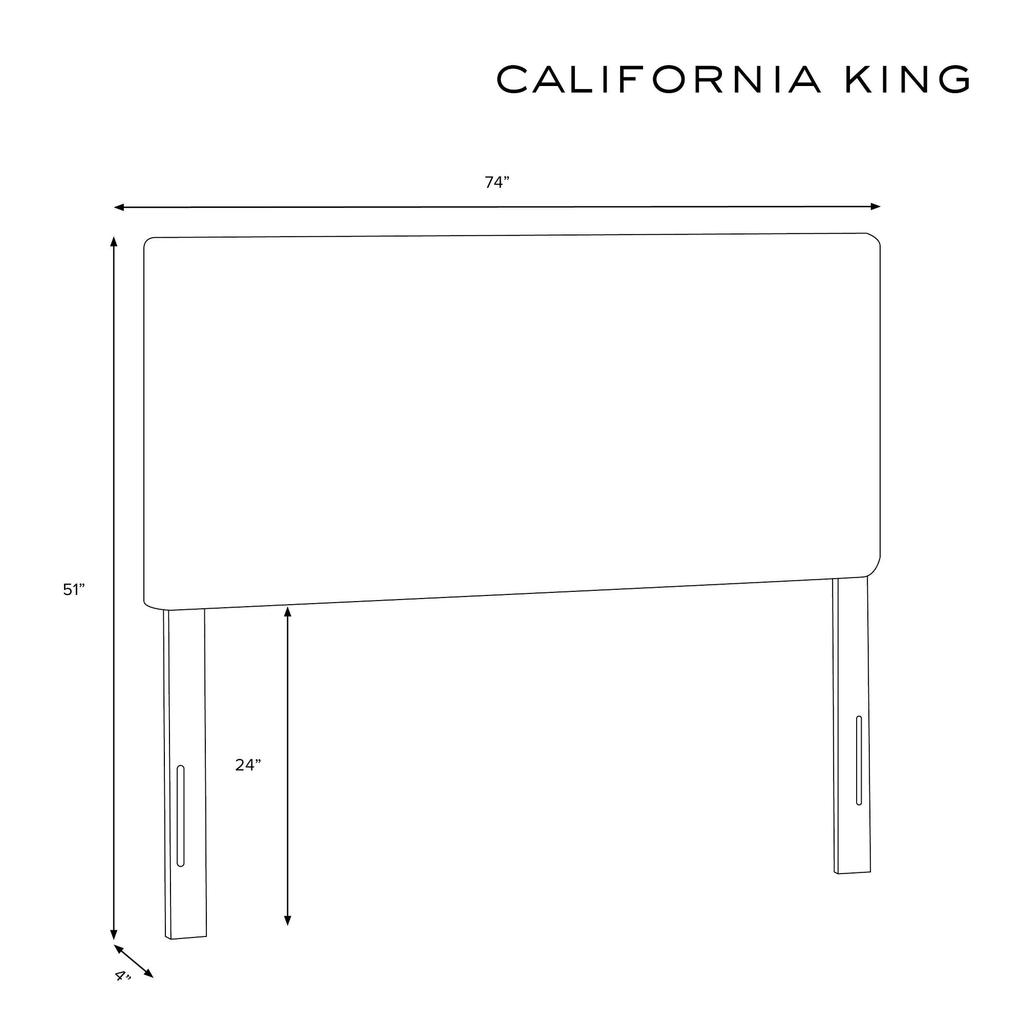 Upholstered Headboard Black White O123