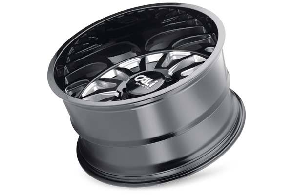 24x14 Gloss Black Milled Spokes Wheel V894
