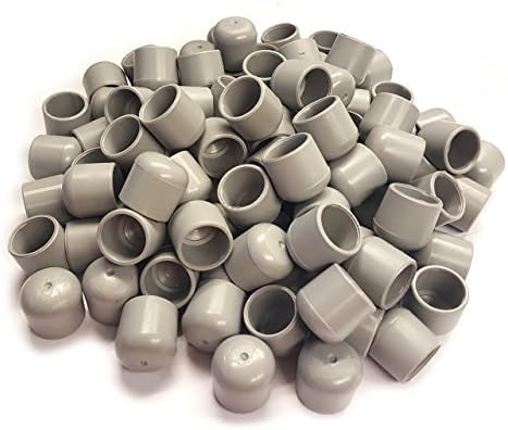 Folding Chair Leg Caps 100 Pack 7/8 Non-Marring Brown Plastic G828