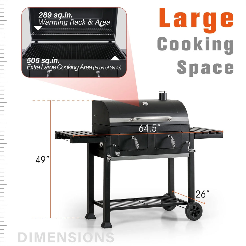 Charcoal Grill Extra Large Portable BBQ Grill L165462