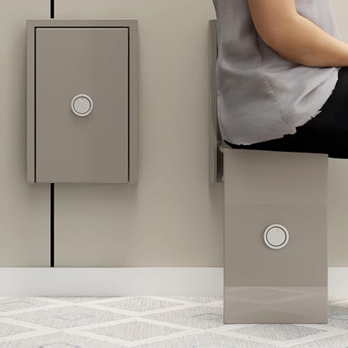 Slim Folding Shoe Changing Stool Wall Mounted Foldable Chairs Storable Entrance Chair R29960
