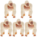 Mini Gorilla Chimpanzee Orangutan Toy Figurine White Plastic Y382946