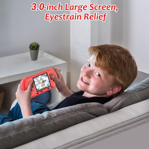 Handheld Game Console with 258 Video Games & 3 Cartridges, 3.0'' Screen Y1885