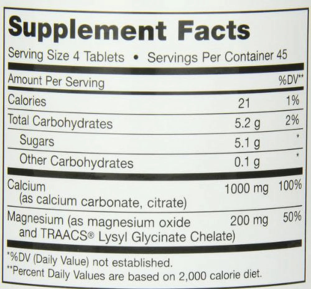 Chewable Calcium Complex Tablets, 180 Ct V33860