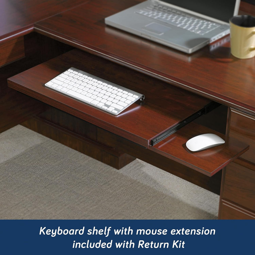 L-Shaped Desk with Hutch, Classic Cherry B28564