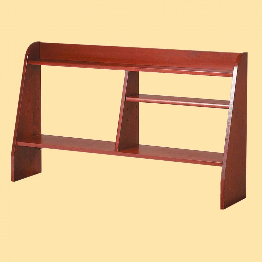 Cherry Stain Hardwood Computer Desk Shelf I23709