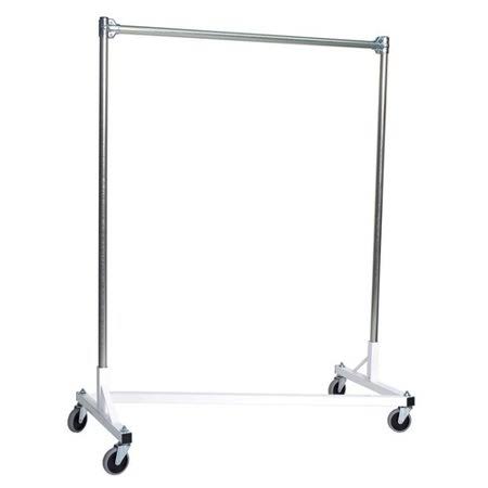 White Heavy Duty Single Rail Garment Rack F948671