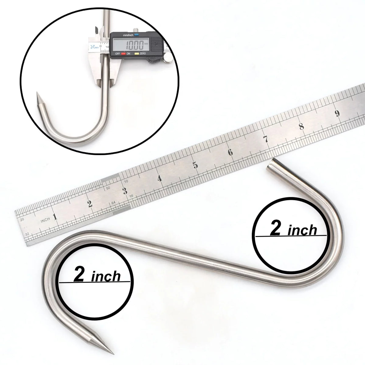 10mm 8inch Stainless Steel S-Hooks B672