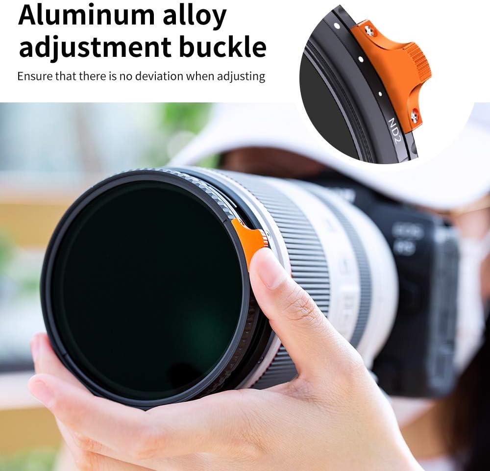 72mm Variable ND Filter ND2-ND400 with Multi-Layer Coatings AGC Glass K456