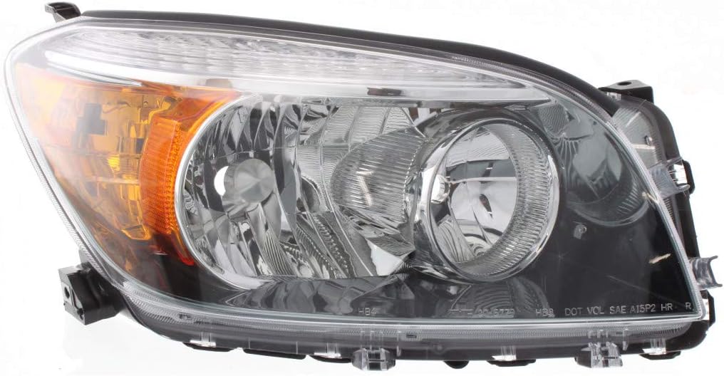 Headlight Assembly 2006 2007 2008 Driver Side Black Housing D3661