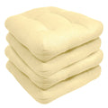 19" by 19" Yellow 4 Pack Patio Seat Cushion Set S282405