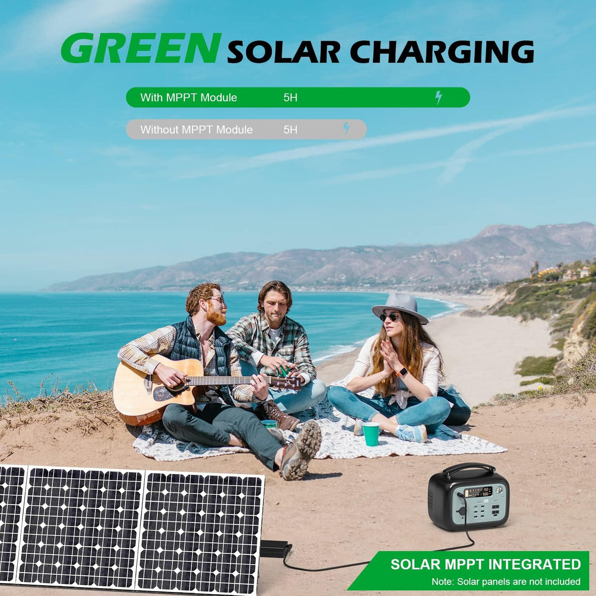 500W Portable Power Station 505Wh Solar Generator with AC Outlets R2997