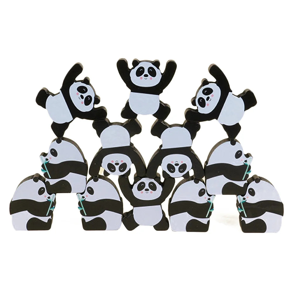 12Pcs Wooden Building Blocks Stacking Puzzle Toy N229
