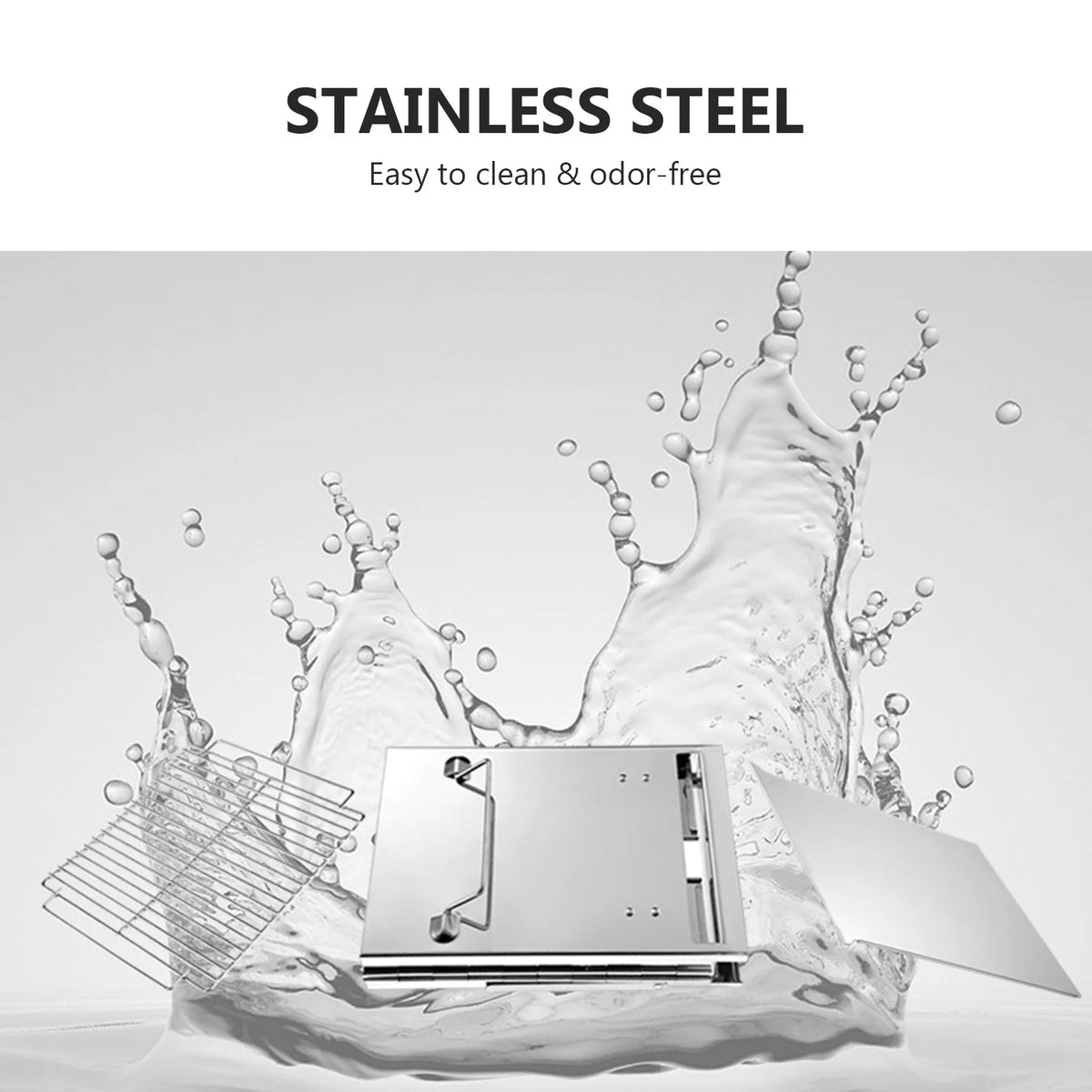 Wood Stainless Steel Foldable Charcoal Grill Y595422