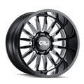 24x14 Gloss Black Milled Spokes Wheel V894