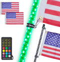 2pcs 4ft Spiral LED Whip Lights with RF Wireless Remote L92300