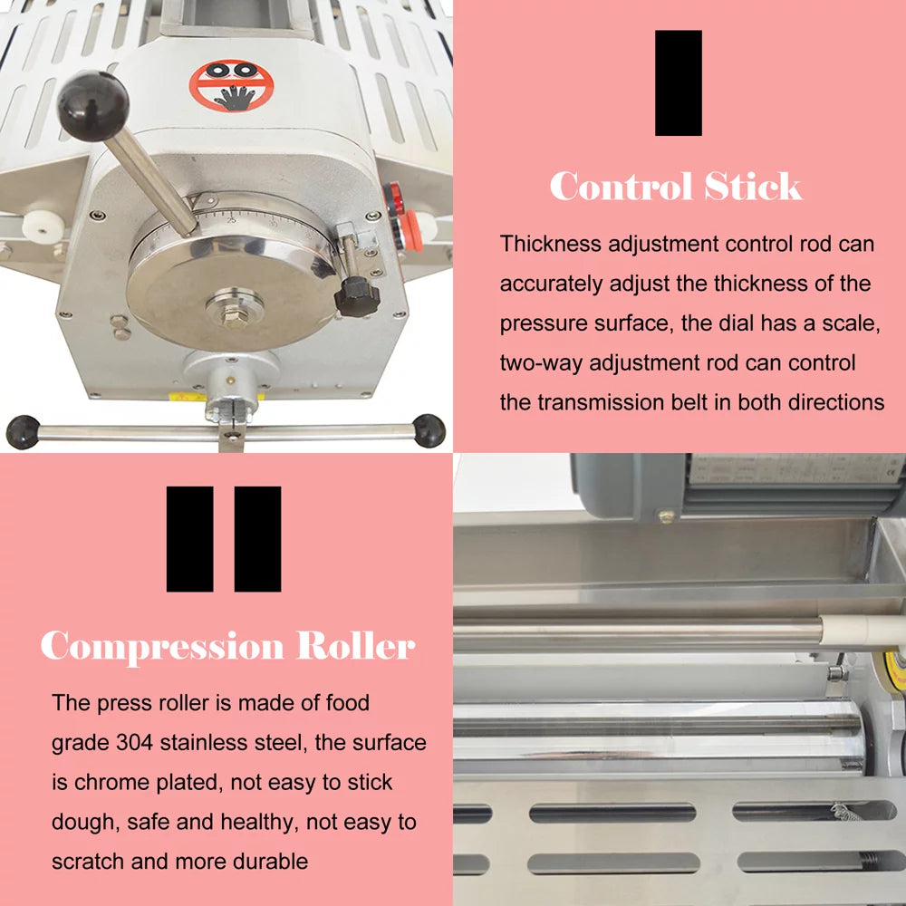 Commercial Continuous Croissant Dough Sheeter Stainless Steel P1891