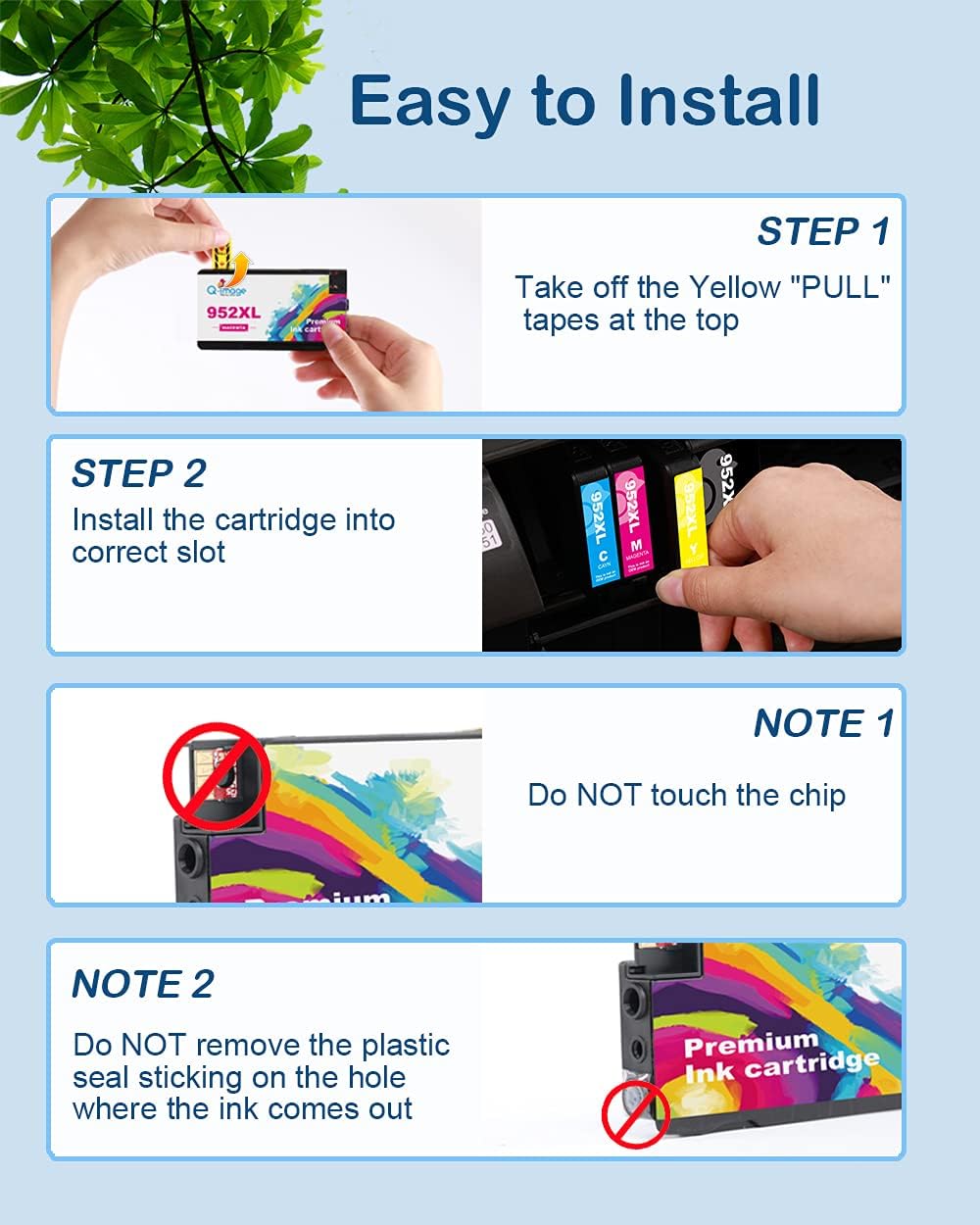 Ink Cartridges Combo Pack 4 Pack (1 Black, 1 Cyan, 1 Magenta, 1 Yellow) Q27341
