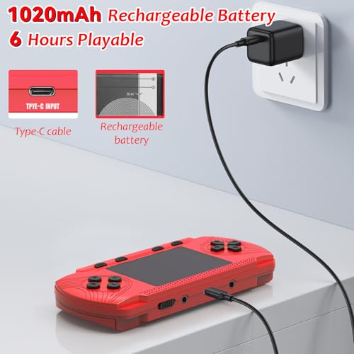 Handheld Game Console with 258 Video Games & 3 Cartridges, 3.0'' Screen Y1885