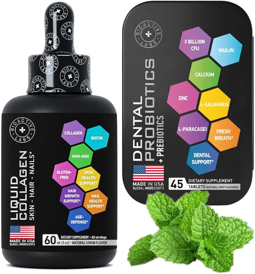 Dental Probiotic and Liquid Collagen Oral Health Bundle K200704