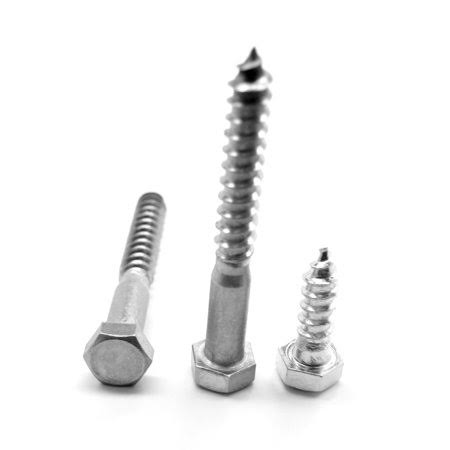 1/4 inch-10 x 2 inch Hex Lag Screw Low Carbon Steel Zinc Plated Pk 712 E129022