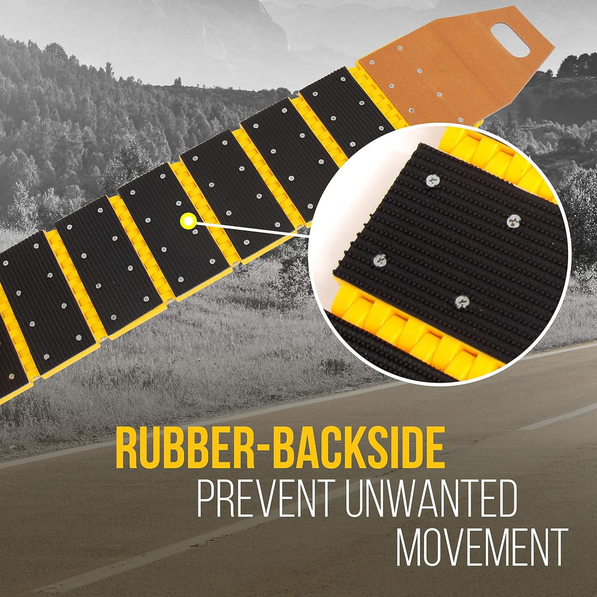 Heavy Duty Reflective Plastic Speed Bump for Driveway Roads Parking Lot K736