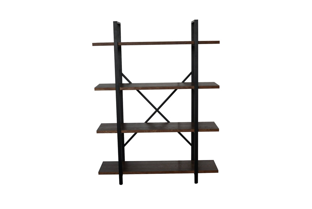 Walnut Brown 4 Shelf Etagere Bookcase O329947