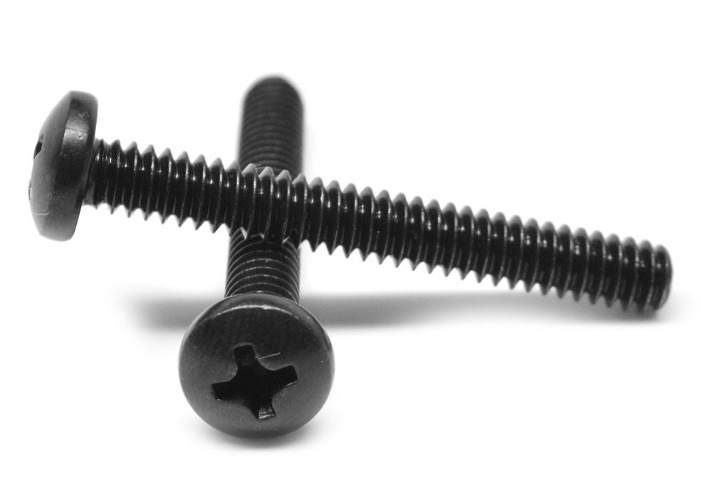 Black Oxide Coarse Thread Machine Screw Phillips Pan Head Low Carbon Steel T95295